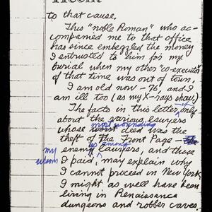 a page of handwritten text