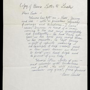 a page of handwritten text