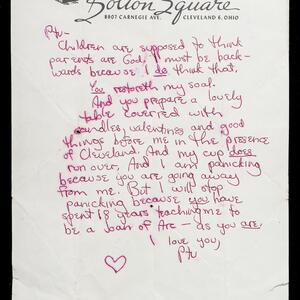 a page of handwritten text