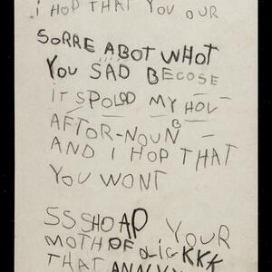 a page of handwritten text