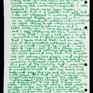 a page of handwritten text