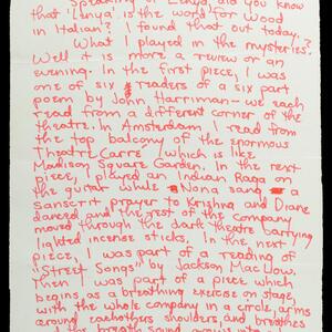 a page of handwritten text