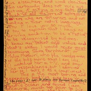 a page of handwritten text