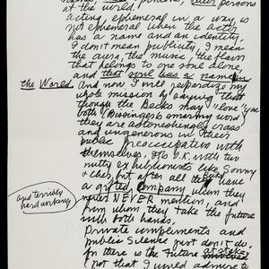 a page of handwritten text