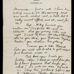 a page of handwritten text