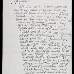 a page of handwritten text