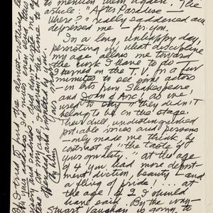 a page of handwritten text