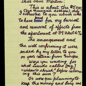 a page of handwritten text