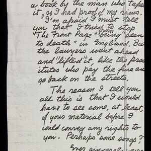 a page of handwritten text