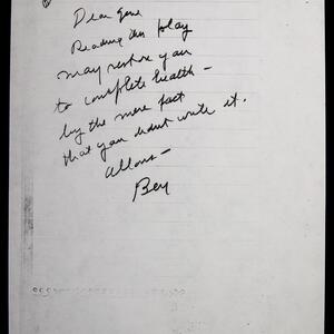 a page of handwritten text