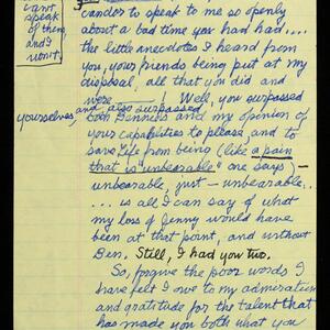 a page of handwritten text