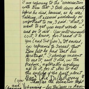 a page of handwritten text