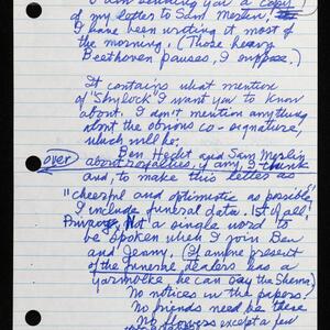 a page of handwritten text