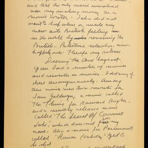 a page of handwritten text