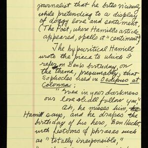 a page of handwritten text