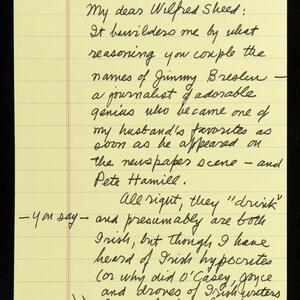 a page of handwritten text