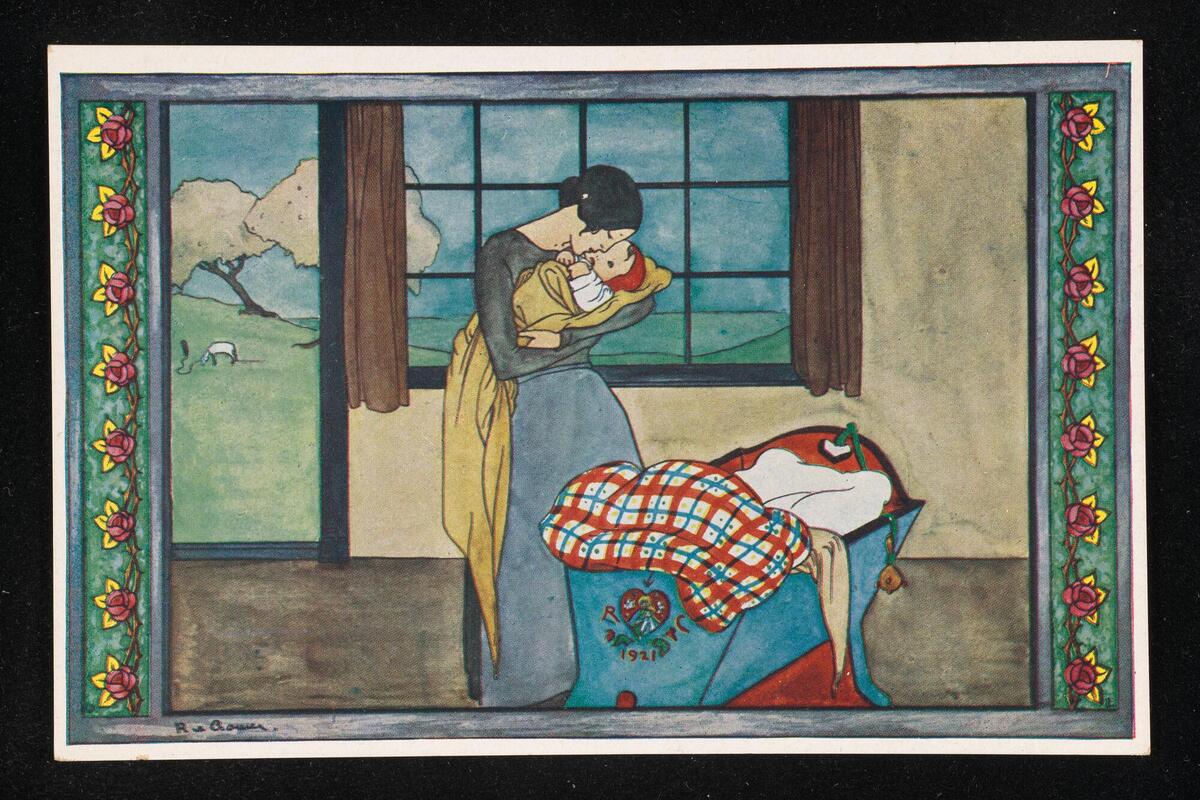 Woman holding baby