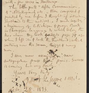 a page of handwritten text