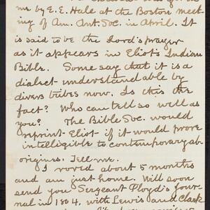 a page of handwritten text