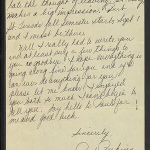 a page of handwritten text