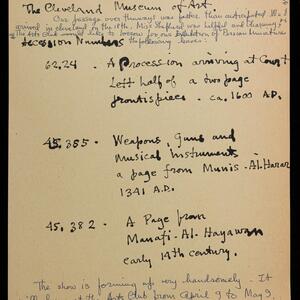 a page of handwritten text