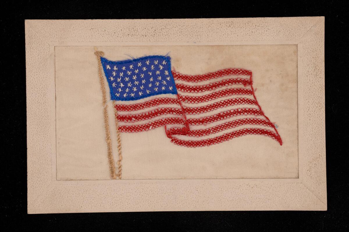 Embroidered flag