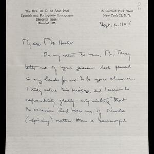 a page of handwritten text