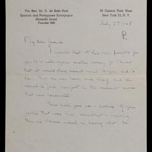 a page of handwritten text