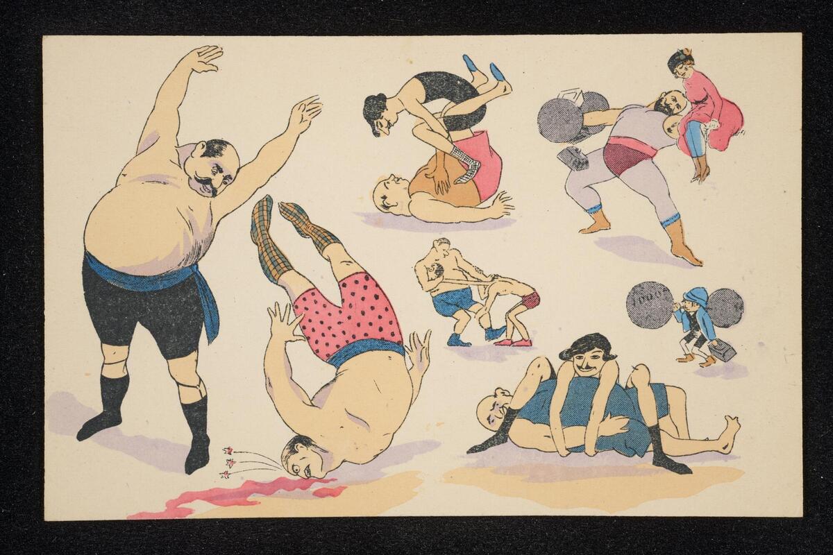 Men wrestling