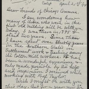 a page of handwritten text