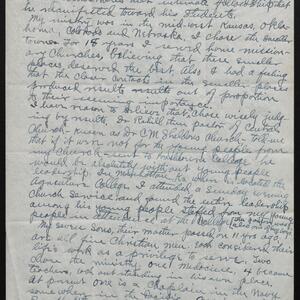 a page of handwritten text