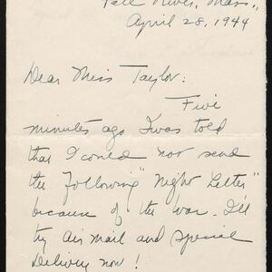 a page of handwritten text