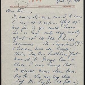 a page of handwritten text