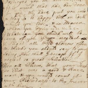 a page of handwritten text