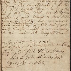 a page of handwritten text