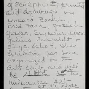 a page of handwritten text