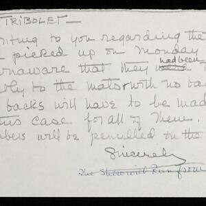a page of handwritten text