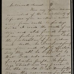 a page of handwritten text