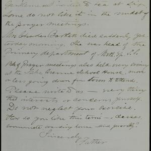 a page of handwritten text