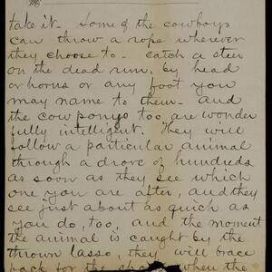 a page of handwritten text