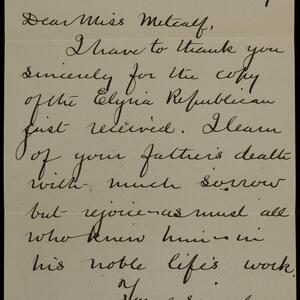 a page of handwritten text