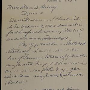a page of handwritten text