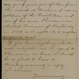 a page of handwritten text
