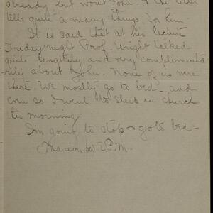 a page of handwritten text