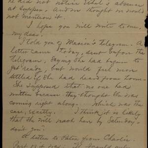a page of handwritten text
