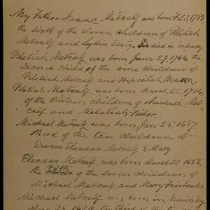 a page of handwritten text
