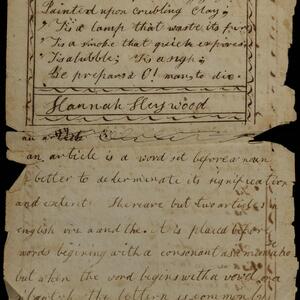a page of handwritten text