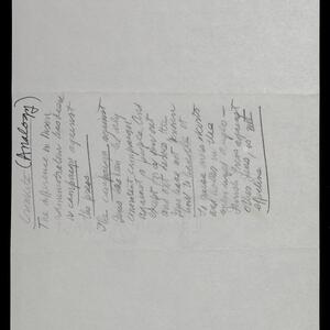 a page of handwritten text