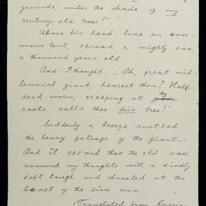 a page of handwritten text