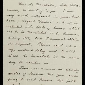 a page of handwritten text